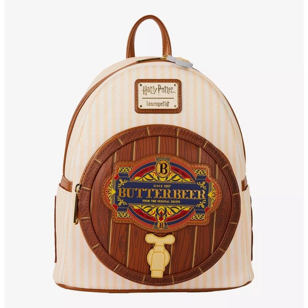 NWT Loungefly Harry Potter Butterbeer Barrel Scented Mini Backpack